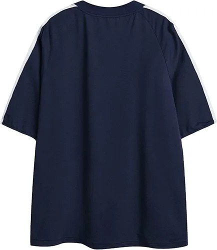 Vista 4 de Aelfric Eden Camiseta de gran tamaño para hombre, camisa de los años 90, unisex, ropa de calle, contraste, color gráfico, camisetas casuales