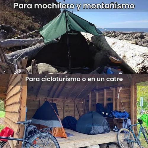 Vista 7 de L RUNNZER Single Person Pop Up Tent, 1 Person Mosquito Net Tent