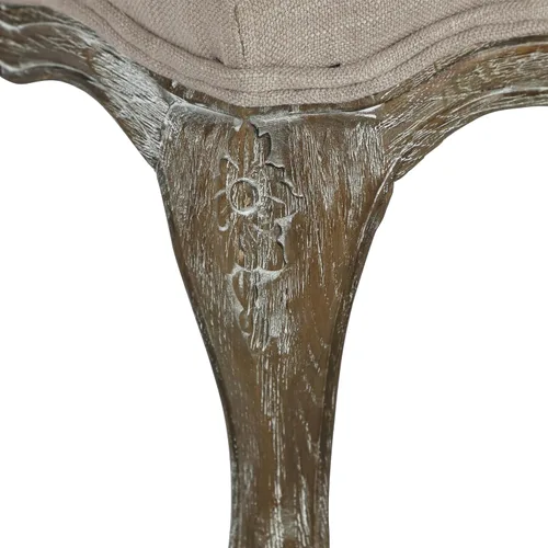 Vista 10 de Lexicon French Country Wood Accent Chair, Carved Frame, Neutral