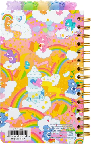 Vista 2 de Silver Buffalo Care Bears - Cuaderno con pestañas en espiral con oso gruñón, oso compartido, oso tierno, oso animador, oso para dormir y oso