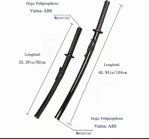 Vista 3 de High Toughness Polypropylene Plastic Sword， Martial Arts Training Sword,Iaido Katana with Scabbard, Suitable for Practice, Performance and Training