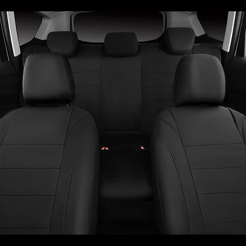 Vista 2 de Car Pass - Fundas impermeables de neopreno para asientos, juego completo negro de ajuste universal, fundas protectoras para interior de auto SUV