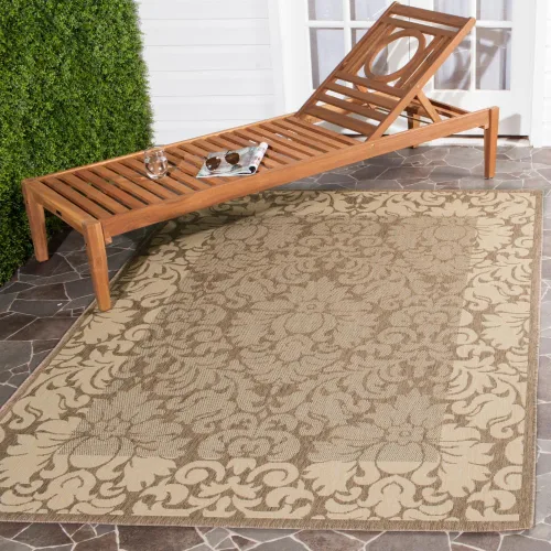 Vista 6 de SAFAVIEH Courtyard Collection - Alfombra de pasillo, 2 pies 3 pulgadas x 6 pies 7 pulgadas, color verde oliva y natural, no desprende pelusa