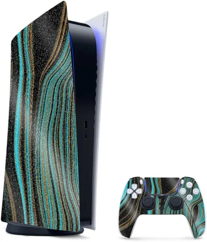 Vista 79 de MightySkins - Skin para juegos con purpurina brillante para PS5 y PlayStation 5, ágata amatista, acabado duradero con purpurina de alto brillo