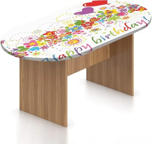 Vista 10 de XISUNYA Mantel ovalado ajustable para patio, decoración de cumpleaños, de poliéster, con bordes elásticos, diseño de búhos de dibujos animados