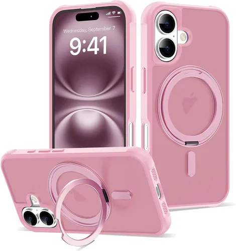 Vista 58 de Funda para iPhone 11 con soporte de anillo magnético giratorio de 360° [compatible con Mag-Safe] [Protección de grado militar] Funda translúcida
