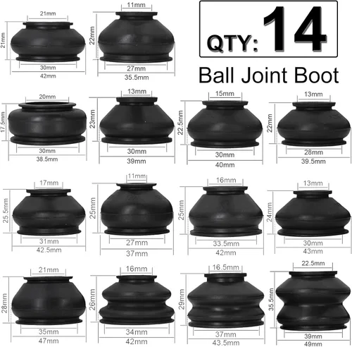 Vista 5 de 14 piezas de cubierta protectora de polvo de goma para brazo de varilla giratoria universal, cabeza de bola de unión para auto, accesorios