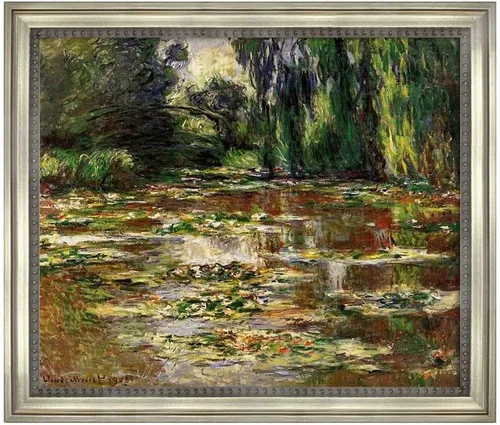 Vista 30 de Famous Paintings Villas at Bordighera por Claude Monet impresiones en lienzo con marco de madera, carteles e impresiones naturales para baño, sala