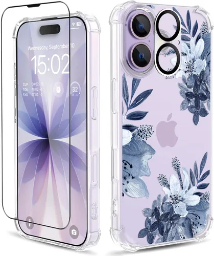 Vista 45 de Funda para iPhone 13 y iPhone 14 (6.1 pulgadas), funda protectora delgada de poliuretano termoplástico suave a prueba de golpes, bonito