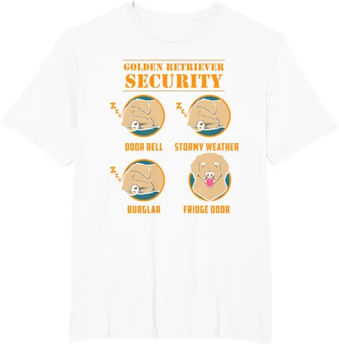 Vista 14 de Camisa Golden Retriever de seguridad Golden Retriever para perro divertido, Negro, S