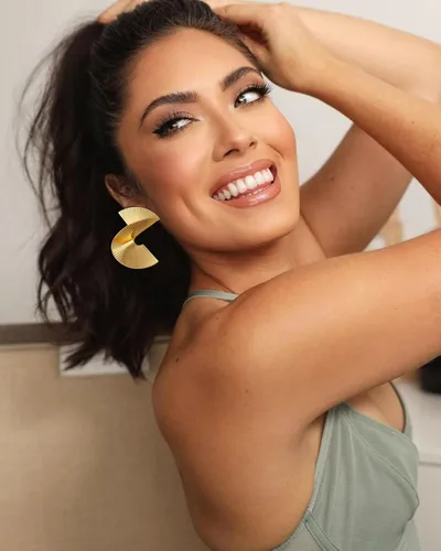Vista 4 de FUNOJOY Conjuntos de joyas africanas para mujer, gargantilla dorada, brazalete, aretes geométricos, juego de collar punk elegante para mujer