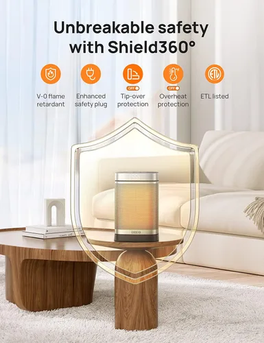 Vista 7 de Dreo Enfriador de aire evaporativo, ventiladores de enfriamiento de 40 pulgadas que soplan aire frío, actualización 2023 con ventiladores oscilantes