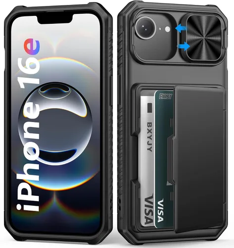 Vista 30 de BXYJY Funda tipo cartera para iPhone 15 Pro, tarjetero (4-5 tarjetas)
