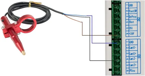 Vista 6 de Cloudray Sensor de enfoque automático Z-Axis para máquina de corte de grabado láser de CO2 motorizada automática de mesa para arriba abajo utilizada