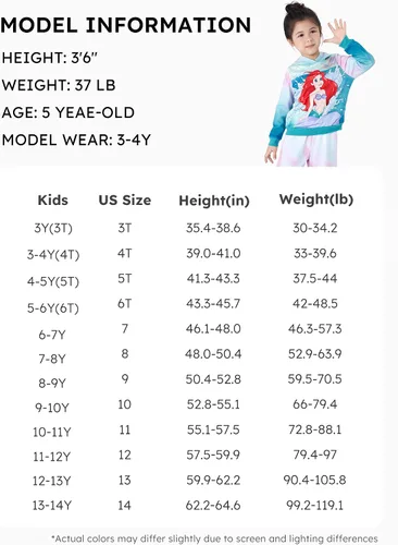 Vista 5 de Disney Conjunto de ropa de princesa para niña pequeña, sudadera con capucha y pantalón de manga larga para otoño