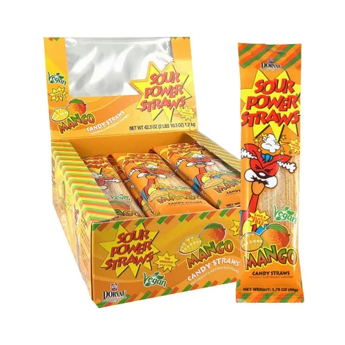 Vista 23 de Sour Power Premium Sorbetes de caramelo surtidos – Los caramelos de pajitas agrias originales desde 1985 – 50 g (Paquete de 6) – Vegano,