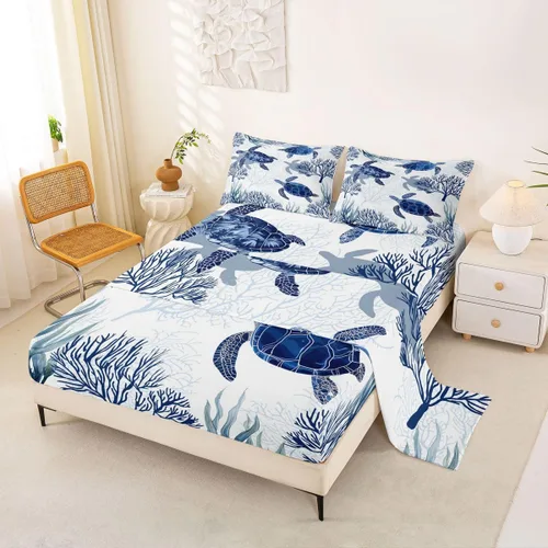 Vista 49 de Juego de sábanas de 3 piezas con diseño abstracto de estrellas y sol para niños, diseño de luna y sol, para niños y adultos, diseño de árbol