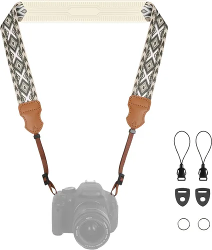 Vista 11 de FIEIL Correa de Cuello Correas de Cámara de Silicona - Correa Acolchada para Cámara, Correa de Hombro de Nailon Ajustable de 1.5" de Ancho Verde