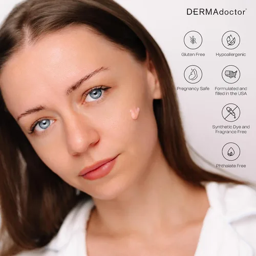 Vista 9 de DERMAdoctor Suero de Bakuchiol para cara, calma fresca + suero de retinol Bakuchiol corregido alternativa para pieles sensibles, antienvejecimiento