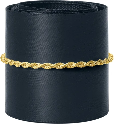 Vista 3 de Ross-Simons 3mm 18kt Gold Over Sterling Rope-Chain Bracelet