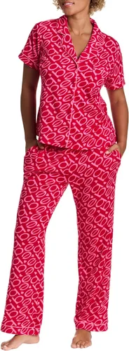 Vista 8 de bebe Conjunto de pijama de dama de honor de 2 piezas para mujer, camisa y pantalones de manga corta con botones Negro 24