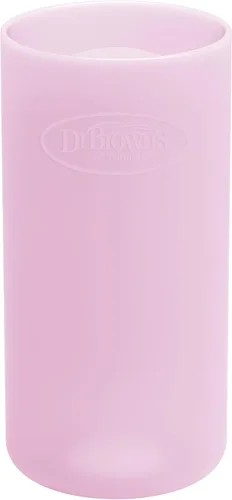 Vista 20 de Dr. Brown's Options+ Funda estrecha para botella de vidrio, 100% silicona, rosa, sin BPA, 4 onzas, paquete de 1