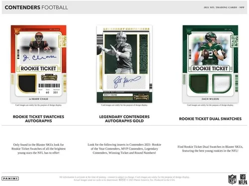 Vista 3 de Caja Blaster de Fútbol Americano Panini Contenders 2021 de 6 Paquetes