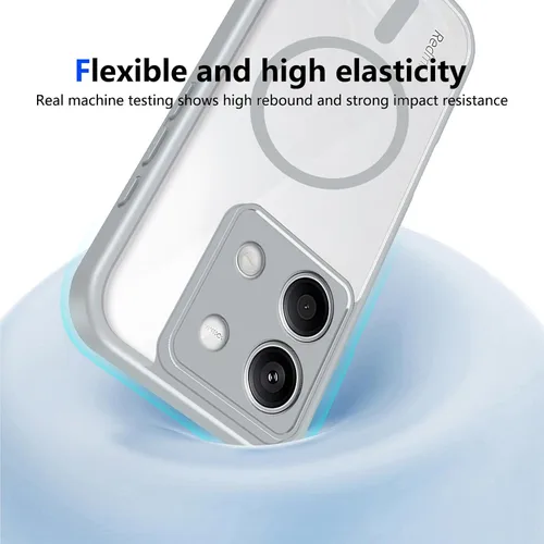 Vista 99 de Funda magnética transparente compatible con Xiaomi 17T, color negro 2 en 1 PC + TPU cubierta de teléfono a prueba de golpes, carcasa protectora