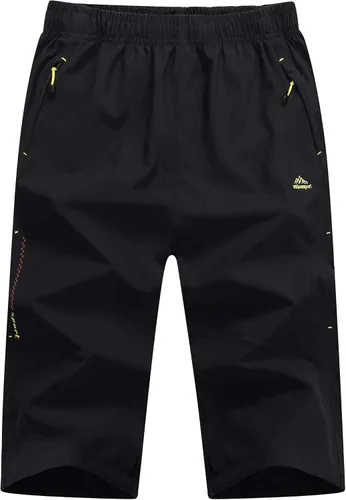 Vista 2 de MAGNIVIT Pantalones cortos de senderismo 34 para hombre, por debajo de la rodilla, de secado rápido, para trabajo al aire libre, con bolsillos