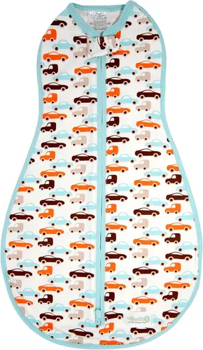 Vista 27 de Woombie Original Pink Blush Chevron One-Step manta de bebé, Pink Blush