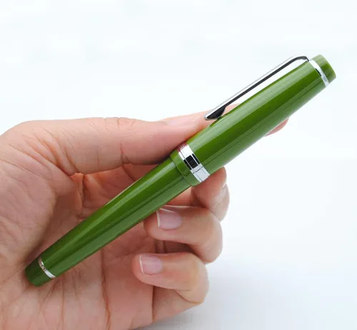 Vista 7 de JINHAO 82 - Pluma estilográfica con clip plateado (punta F 0.020 in, verde aguacate)