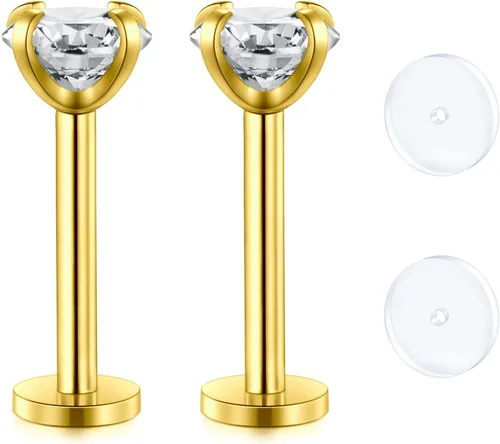 Vista 8 de D.Bella Retenedores de piercing transparentes de 16G para cartílago flexible para hélix, daith, rook, tragus, retenedor de aretes Bioflex, nariz