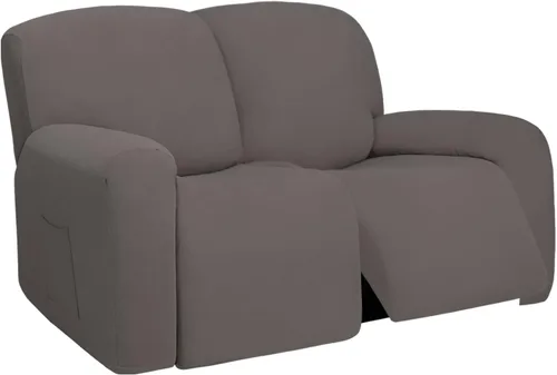 Vista 39 de PureFit Funda súper elástica para sofá reclinable con bolsillo, funda de sofá suave y antideslizante de elastano, lavable, protector de muebles
