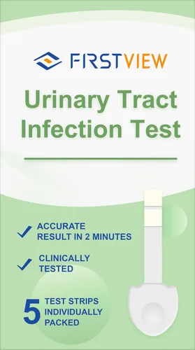 Vista 6 de Tiras reactivas de infección urinaria para mujeres, hombres y niños para infecciones urinarias y vejigas, detectan leucocitos y nitritos, resultados