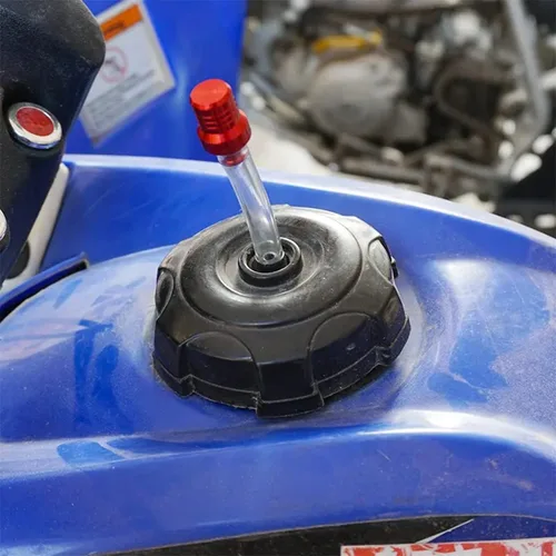 Vista 4 de 5 tapas de ventilación para tanque de combustible de motocicleta, manguera de tubo de respiración bidireccional para ahorrar combustible, tubo
