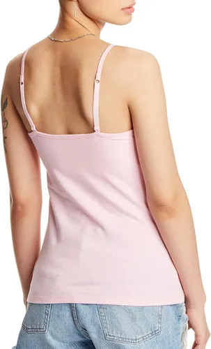 Vista 5 de Hanes - Cami de algodón elástico para mujer con sostén integrado