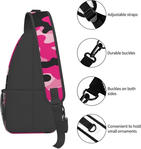 Vista 4 de Crossbody Bag For Women Men Travel Hiking Backpack Sling Shoulder Chest Bags Casual Daypack Purse