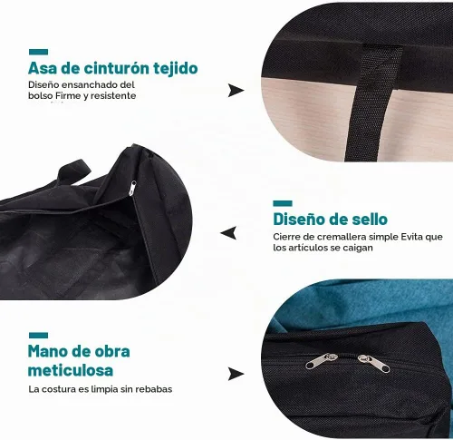 Vista 8 de Bolsa de almacenamiento de herramientas para barbacoa, bolsa de transporte de herramientas de parrilla Oxford, bolsa de transporte impermeable