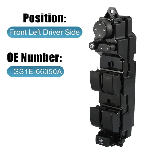 Vista 2 de X AUTOHAUX Interruptor de ventana de puerta principal delantera izquierda Interruptor elevalunas para Mazda 6 1.8 2.0 2 GS1E-66350A GS1E-66350