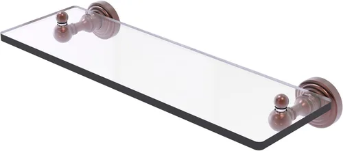 Vista 5 de Allied Brass WP-1/16 Waverly Place Collection - Estante de cristal con bordes biselados, 16 pulgadas, bronce veneciano