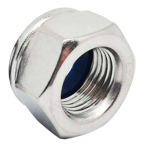 Vista 9 de 20 tuercas de bloqueo de nailon M6x0.2.953 in, tuercas hexagonales de rosca fina, kit surtido de tuercas de bloqueo de acero inoxidable 304