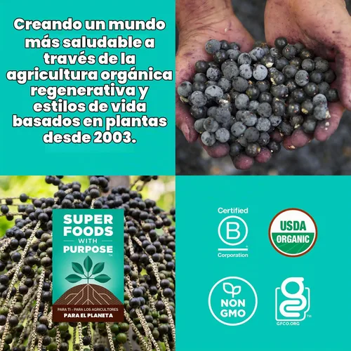 Vista 5 de Navitas Organics Berry Acai Superfood+ BITES – Power Snacks – Todo natural a base de plantas – Energía limpia y nutrición – USDA orgánico, sin OMG