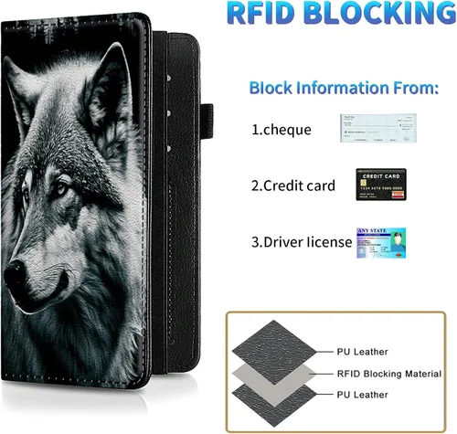 Vista 86 de Funda para chequera para hombres y mujeres, cartera de cuero RFID con ranuras para tarjetas de crédito, soporte de cheques duplicados personales