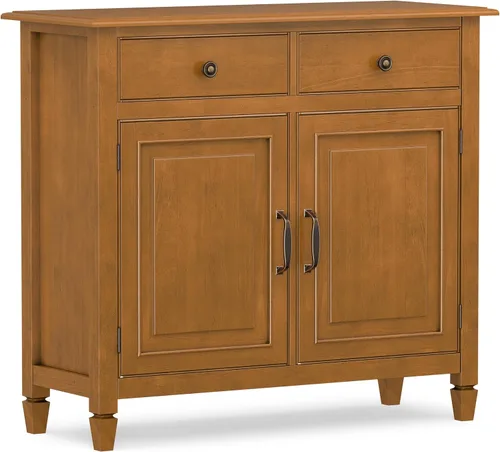 Vista 24 de SIMPLIHOME Connaught - Armario de madera maciza de 60 pulgadas de ancho, color negro