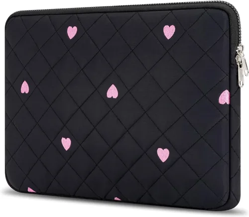 Vista 9 de Funda para laptop de 15 y 16 pulgadas, funda protectora compatible con MacBook Air MacBook Pro 15 de 16 pulgadas, funda acolchada a prueba de Rosa