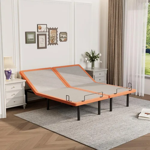 Vista 31 de ESHINE - Base de cama ajustable individual XL con colchón + colchón de espuma viscoelástica de gel de 8 pulgadas (firmeza media), control por