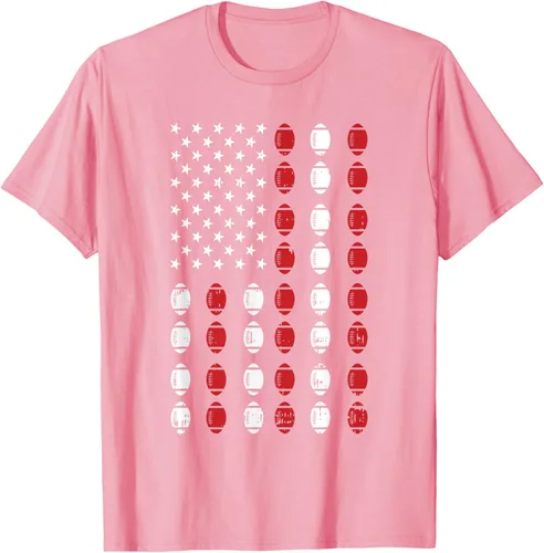 Vista 56 de Camiseta patriótica de jugador atleta del 4 de julio de fútbol americano, Negro