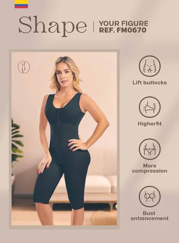 Vista 5 de Faja Mia 0670 Fajas Colombianas Reductoras y Moldeadoras Postparto Body Shaper para mujeres después de la cirugía de compresión