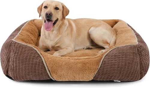 Vista 29 de MIXJOY Cama Ortopédica Rectangular Lavable para Perros Pequeños, Medianos y Grandes, Suave Calmante, Cama Duradera para Cachorros Durmientes Cojín
