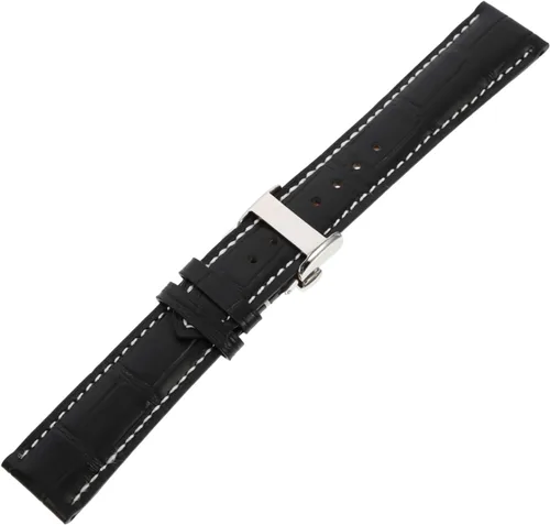 Vista 10 de Correa de reloj para hombre, correa de reloj de cuero, correa universal para la piel, correa de reloj de acero inoxidable